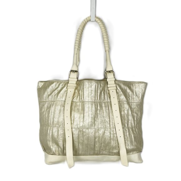 Stunning Nanette Lepore Gold Metallic Handbag - Picture 2 of 10